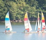 Catamarans sur le lac de Viam