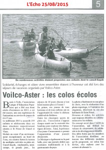 L'Echo 25/08/2015